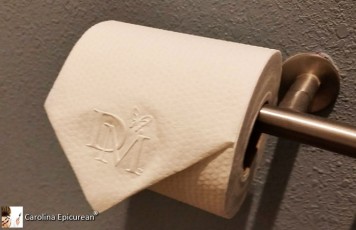 This is the first time I've seen stamped toilet paper. Just one more special touch at the Resort. Dollywood-DreamMore Resort