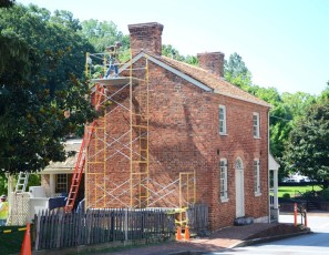 President Andrew Johnson's early home is across the street from the Visitor Center