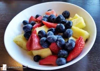 Breakfast - Fresh and perfectly ripe fruit salad