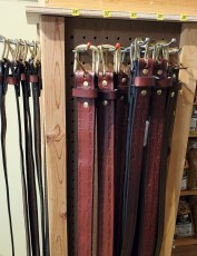 Amish hand made leather belts.