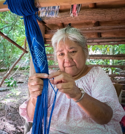 Fingerweaving - Oconaluftee Indian Village, Cherokee, NC