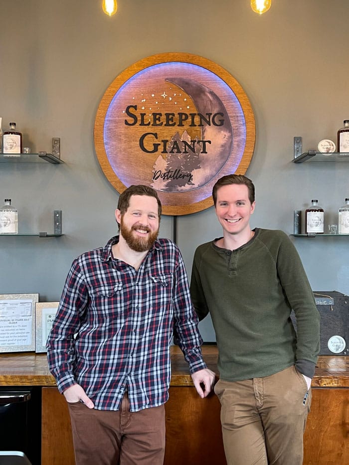 Brothers William and Patrick, Sleeping Giant Distillery