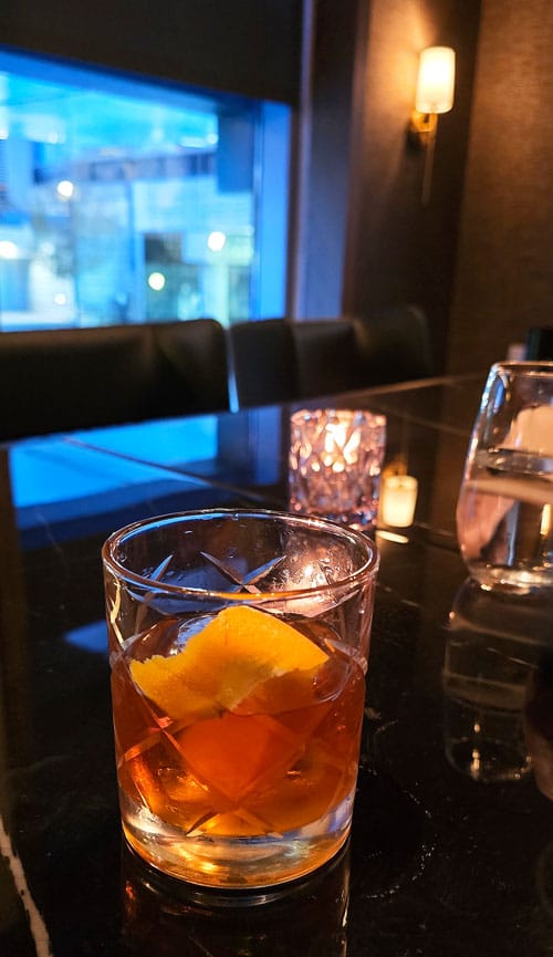 Smoked Old Fashioned at Char No5 at Delta Hotel Toronto, Ontario