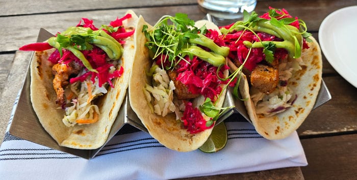 Tacos at Pure Spirits Oyster House and Grill Distillery District Toronto Ontario